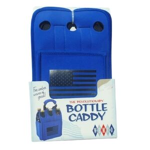 New Wemco 6 Bottle Blue American Flag Caddy